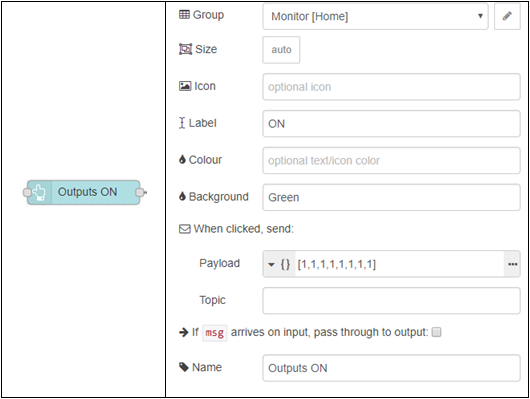 Output configuration